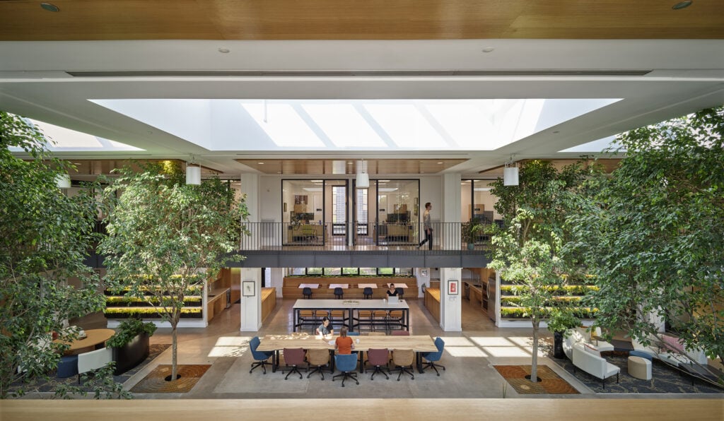 A completely open floor layout with